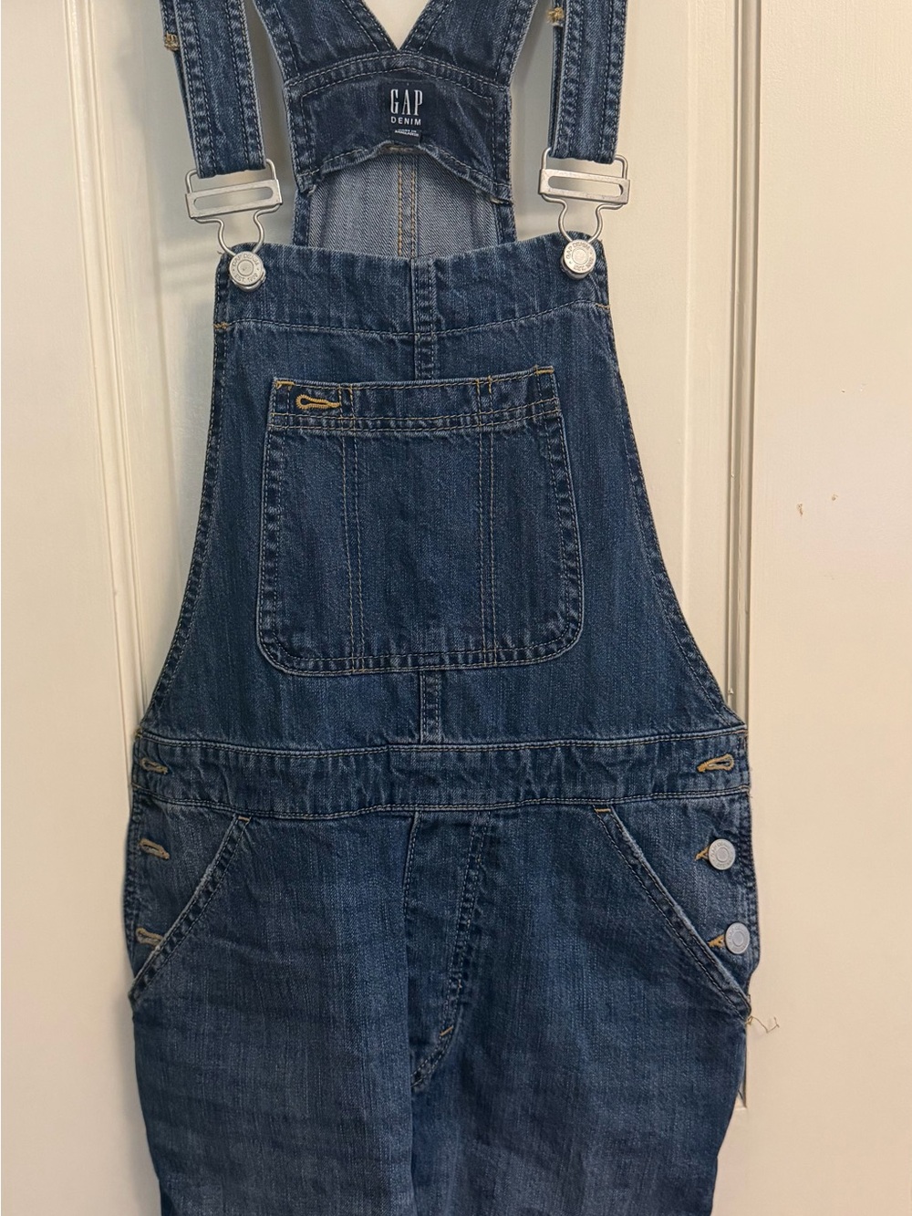 GAP Denim Women’s Dark Blue Denim Overall Shorts